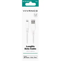 Vivanco LongLife USB-C/Lightning Kabel 2.5m weiß