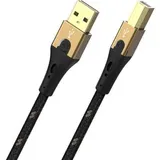 Oehlbach USB-Kabel USB 2.0 USB-A Stecker, USB-B Stecker 3.00m schwarz/Gold D1c9543 3.0 m Usb-b-kabel - Black