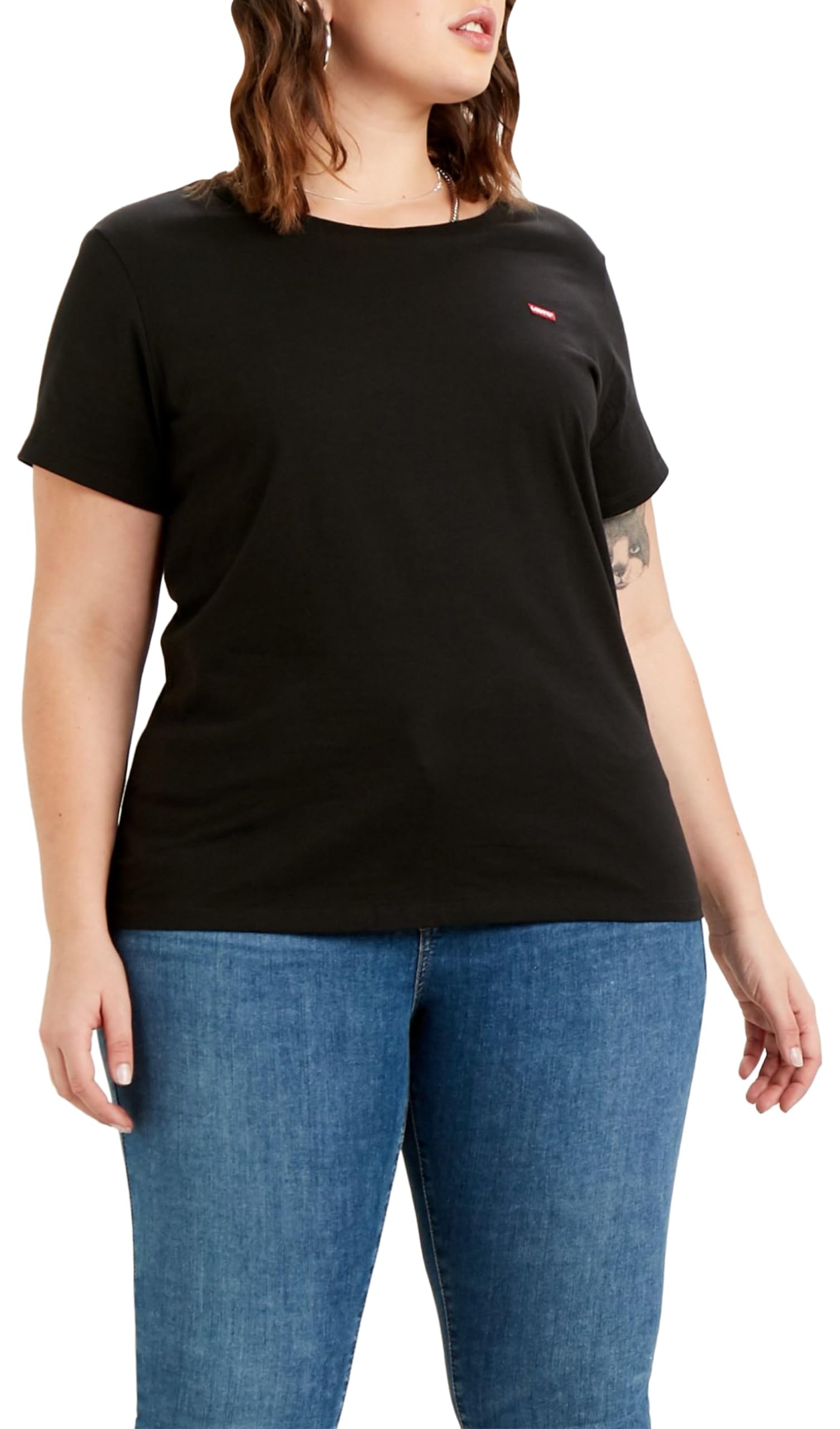 Levi's Damen Plus Size The Perfect Tee T-Shirt, Mineral Black, 2XL