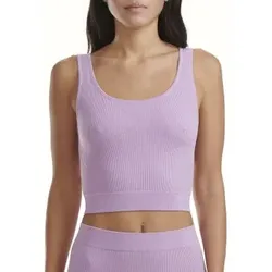 Adidas Sport 3D Rib Cropped Top Helllila Medium Damen