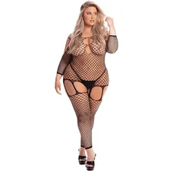 In my Head - Net Bodystocking, pink, XL-XXXXL