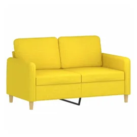 vidaXL 2-Sitzer-Sofa Hellgelb 120 cm Stoff