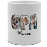 PhotoFancy® - XXL Tasse 'Opa' - Personalisierte Fototasse mit eigenem Foto und Text - Große Tasse selbst gestalten - Jumbo-Becher XXL 750 ml