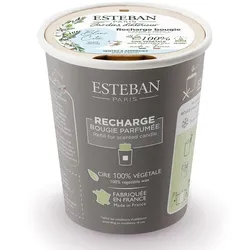 Esteban Refill für dekorative Duftkerze Weiße Baumwolle Kerze 180 g 