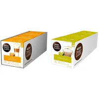 NESCAFÉ Dolce Gusto Latte Macchiato, XXL-Vorratsbox, 90 Kaffeekapseln, 3er Pack & Cappuccino, XXL-Vorratsbox, 90 Kapseln, leichter Kaffeegenuss mit cremigem Milchschaum, 3er Pack