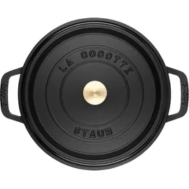 Staub Cocotte 18 cm rund schwarz