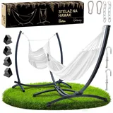 Hängemattengestell, Schaukel, Gartenständer, Metall, Brasilianischer Stuhl, 2-in-1