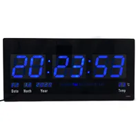 Starlet24 LED Wanduhr mit Datums- und Temperaturanzeige große LED-Anzeige