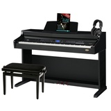 Classic Cantabile DP-A 410 SH E-Piano Set inkl. Bank, Kopfhörer und Schule (Digitalpiano 88 Tasten Hammermechanik, Kopfhöreranschluss, USB, Begleitautomatik, Pedale, inkl. Noten, Hocker) schwarz glanz