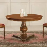 Casa Padrino Luxus Barock Esstisch Braun / Gold 120-160 cm - Barock Möbel - Italy - Braun/Gold