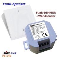 DIW-Funk Licht-Funksteuerung PS-540 DIW-Funk DIMMER-Set 230V-Funkdimmer DED-100, 1 Schaltkontakte, 2-tlg. weiß