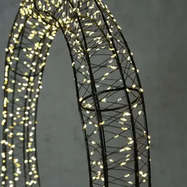 MARELIDA XXL LED Lichtkranz Türkranz Weihnachtskranz 60cm 1800LED Timer Innen/Außen