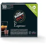 Caffè Vergnano 1882 - Èspresso Kompostierbare Kaffeekapseln , Kompatible Mit Nespresso, Intenso (Intensiv) - Packung Enthält 100 Kapseln