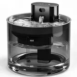Upgrade 3.5L Katzenbrunnen Kabellos mit Bewegungsmelder, Trinkbrunnen für Katze, 5000mAh Batteriebetrieben, Leiser Wasserpumpen und Edelstahl Tablett Katzentrinkbrunnen für Katzen