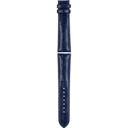 Union Glashütte Kalbsleder Kalbslederband 20/18mm D610003860 - Krokoprägung blau, Naht Ton in Ton