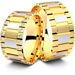 Trauringe Langenhagen 333er Gelb-/Weiflgold - 0678