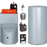 Viessmann Öl-Brennwert-Paket Vitorondens 200-T 20,2 kW mit Regelung Vitotronic 200, Mischermodul und 160l Speicher nebengestellt - BR2A488