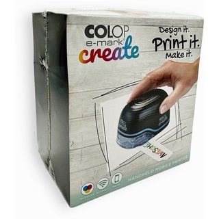 Colop e-mark CREATE Mobiler WiFi Mini-Drucker Schwarz Kabellos Akku