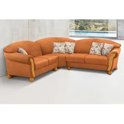 Ecksofa HOME AFFAIRE "Milano, L-Form", orange (terrakotta), B:233cm H:83cm T:233cm, Sofas, gleichschenklig
