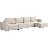 Home Deluxe Modulares Schlafsofa VINA XL, - inkl. Stauraum | Cordsofa, Sofa mit Schlaffunktion, Couch