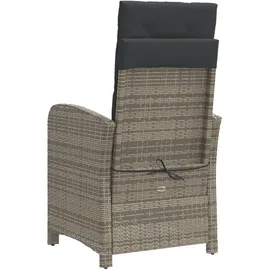 vidaXL Gartensessel 58,4 x 69,7 x 93 cm grau mit Fußteil