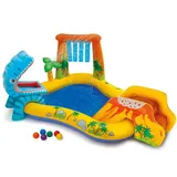 Planschbecken Kinder Pool Rutsche Spielhaus Spielcenter Wasserrutsche INTEX