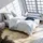 Wolkenfeld Flanell Meliert 135 x 200 cm + 40 x 80 cm/80 x 80 cm
