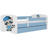 Raumhirsch furniture Kinderbett, Blau, Holzwerkstoff, Holzwerkstoff, 1 Schubladen, 80x180