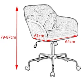 KAWOLA Bürostuhl KAYA Velvet moosgrün