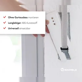 BAUHELD Rollladen Gurtwickler Abdeckplatte ohne Gurtausbau 185 bis 215 mm
