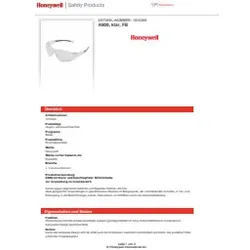 HONEYWELL Schutzbrille A800, PC, klar, HC, klar 600010705