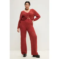 Studio Untold Schlupfhose Wide Legs Rot 50-52