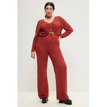 Studio Untold Schlupfhose Wide Legs Rot 50-52