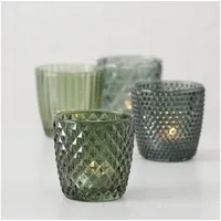Boltze Teelichthalter Marilu Glas grün