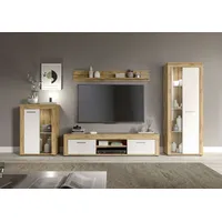 INOSIGN Wohnwand »Aosta, 4-tlg., best. aus: Vitrine, Lowboard, Wandboard
