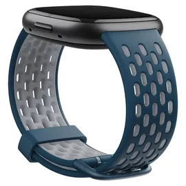 Fitbit Versa 4 aluminium graphit schwarz/schwarz inkl. Zusatzband blau