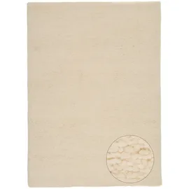 THEKO Wollteppich THEKO "Hadj Uni", beige (natur), B:200cm H:25mm L:300cm, Wolle, Teppiche, echter Berber Teppich, reine Wolle, meliert, handgeknüpft