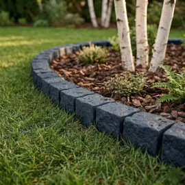 GARDENIX Rasenkante 240 x 10 x 10 cm  grau
