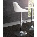 1 BARHOCKER COCKTAIL LOUNGE »LAS VEGAS« CHROM/WEISS GESTEPPT