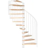 Minka Spindeltreppe Luna 38 305,5 cm Holz Weiß