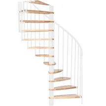 Minka Spindeltreppe Luna 38 305,5 cm Holz Weiß