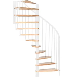 Minka Spindeltreppe Luna 38 305,5 cm Holz Weiß