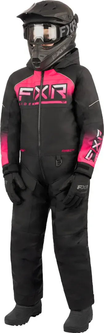 FXR Recruit Jeugd Eendelig Sneeuwscooterpak, zwart-pink, 10