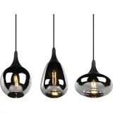 Trio Lumina 3-flg. 69 cm eckig schwarz matt