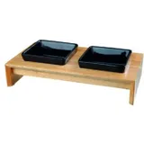 Trixie Napf-Set Keramik/Holz 0,4l/13 cm