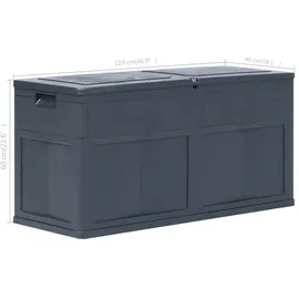 vidaXL Garten-Aufbewahrungsbox 320 L 1-tlg. schwarz