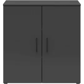 milino Kommode Multi-Stauraum 80 x 83 x 40 cm Anthrazit