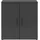 milino Kommode Multi-Stauraum 80 x 83 x 40 cm Anthrazit