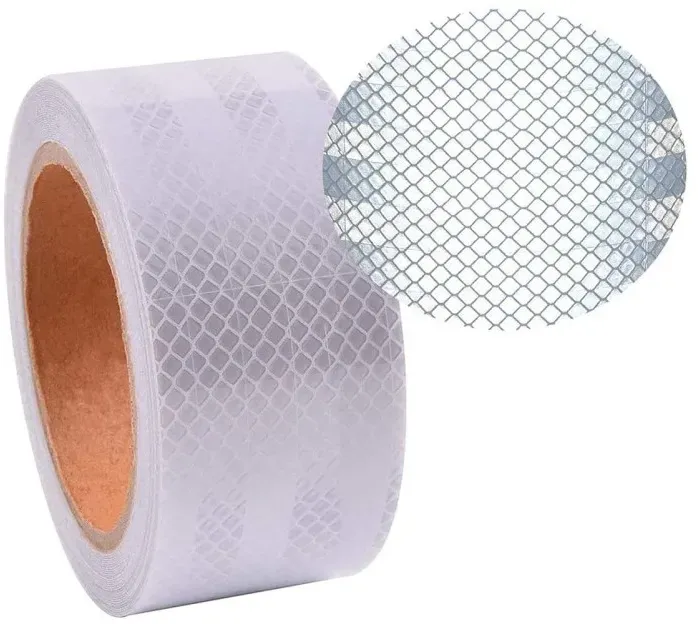 Reflektierendes, selbstklebendes Folienband mit hoher photometrischer Leistung, 5 m x 5 cm, weiß