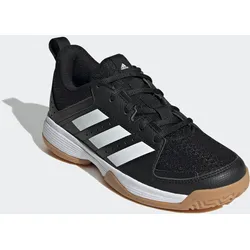 Handballschuh ADIDAS PERFORMANCE "LIGRA 7 INDOOR", Gr. 33, schwarz-weiß (core schwarz, cloud weiß, core schwarz), Synthetik, Textil, sportlich, Schuhe